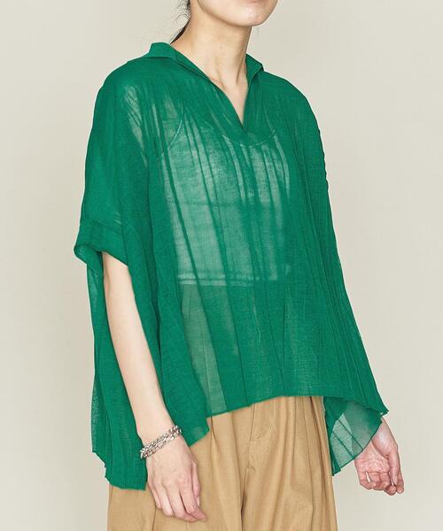 ASTRAET(アストラット)の「<ASTRAET(アストラット)>14G プリーツ スキッパー(ニット/セーター・レディース・ブラック/ケリー・FREE)」の5枚目の写真