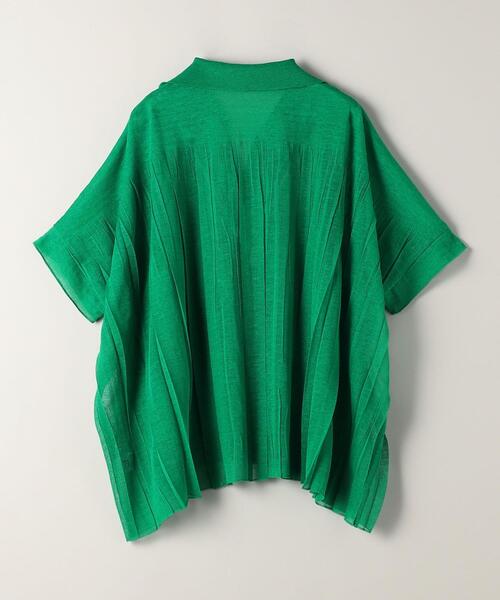 ASTRAET(アストラット)の「<ASTRAET(アストラット)>14G プリーツ スキッパー(ニット/セーター・レディース・ブラック/ケリー・FREE)」の7枚目の写真