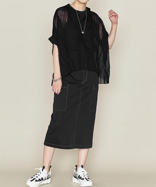 ASTRAET(アストラット)の「<ASTRAET(アストラット)>14G プリーツ スキッパー(ニット/セーター・レディース・ブラック/ケリー・FREE)」の9枚目の写真