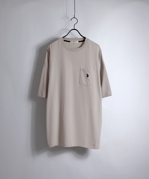 U.S. POLO ASSN.(ユーエスポロアッスン)の「U.S. POLO ASSN. /ユーエスポロアッスン 別注ワンポイント刺繍胸ポケットビッグTシャツ(Tシャツ/カットソー・メンズ・ホワイト/チャコールグレー/ブラック/オレンジ/ブルー/サックスブルー/ブラウン/ベージュ/ブラック系その他/ホワイト系その他/グリーン/ミント/ホワイト系その他2・M/L)」の9枚目の写真
