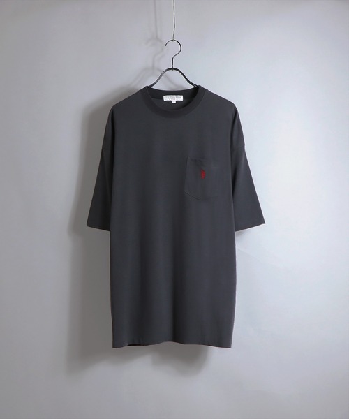 U.S. POLO ASSN.(ユーエスポロアッスン)の「U.S. POLO ASSN. /ユーエスポロアッスン 別注ワンポイント刺繍胸ポケットビッグTシャツ(Tシャツ/カットソー・メンズ・ホワイト/チャコールグレー/ブラック/オレンジ/ブルー/サックスブルー/ブラウン/ベージュ/ブラック系その他/ホワイト系その他/グリーン/ミント/ホワイト系その他2・M/L)」の7枚目の写真