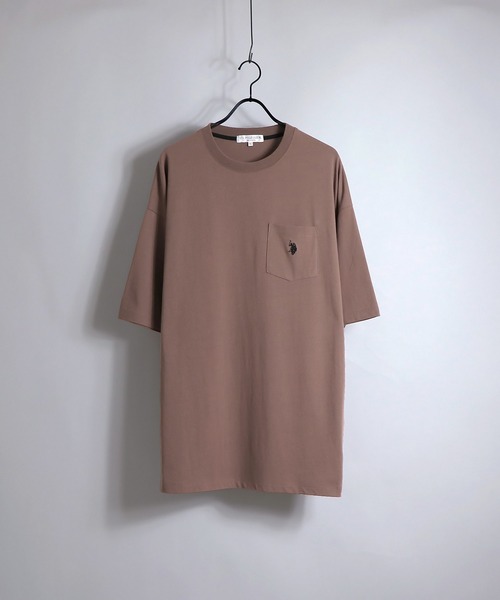 U.S. POLO ASSN.(ユーエスポロアッスン)の「U.S. POLO ASSN. /ユーエスポロアッスン 別注ワンポイント刺繍胸ポケットビッグTシャツ(Tシャツ/カットソー・メンズ・ホワイト/チャコールグレー/ブラック/オレンジ/ブルー/サックスブルー/ブラウン/ベージュ/ブラック系その他/ホワイト系その他/グリーン/ミント/ホワイト系その他2・M/L)」の13枚目の写真