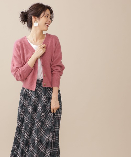 NANO universe（ナノユニバース）の「ニットカーディガン（カーディガン/ボレロ・レディース・ピンク・38）」の14枚目の写真