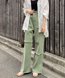 Kastane | パッチワークアシメフリンジパンツ(その他パンツ)