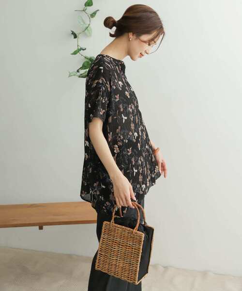 URBAN RESEARCH DOORSバイカラーリネンブラウス URBAN RESEARCH DOORS シャツ ブラウス バイカラーリネン
