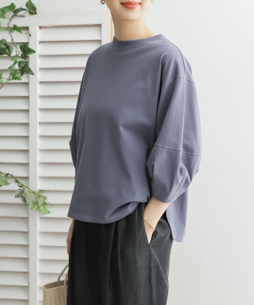 URBAN RESEARCH DOORS(アーバンリサーチドアーズ)の「コットンコクーンスリーブカットソー(Tシャツ/カットソー・レディース・ネイビー/ブルー・ONE)」の2枚目の写真