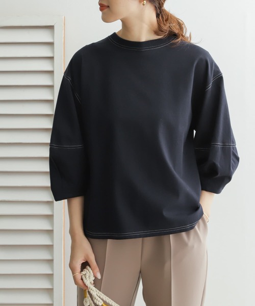 URBAN RESEARCH DOORS(アーバンリサーチドアーズ)の「コットンコクーンスリーブカットソー(Tシャツ/カットソー・レディース・ネイビー/ブルー・ONE)」の19枚目の写真