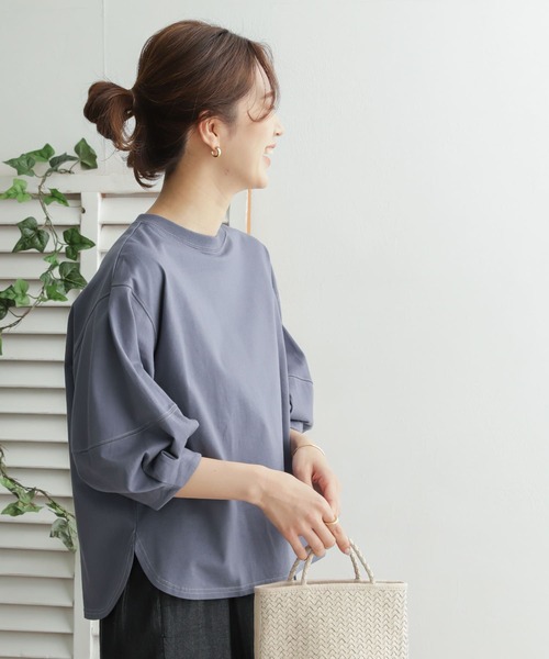 URBAN RESEARCH DOORS(アーバンリサーチドアーズ)の「コットンコクーンスリーブカットソー(Tシャツ/カットソー・レディース・ネイビー/ブルー・ONE)」の17枚目の写真