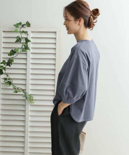 URBAN RESEARCH DOORS(アーバンリサーチドアーズ)の「コットンコクーンスリーブカットソー(Tシャツ/カットソー・レディース・ネイビー/ブルー・ONE)」の12枚目の写真