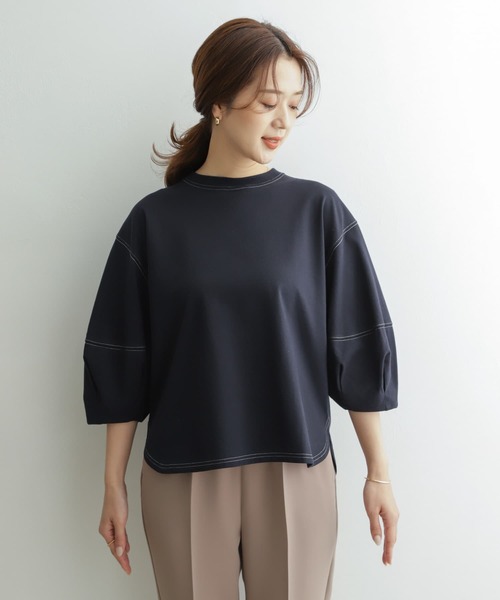 URBAN RESEARCH DOORS(アーバンリサーチドアーズ)の「コットンコクーンスリーブカットソー(Tシャツ/カットソー・レディース・ネイビー/ブルー・ONE)」の7枚目の写真