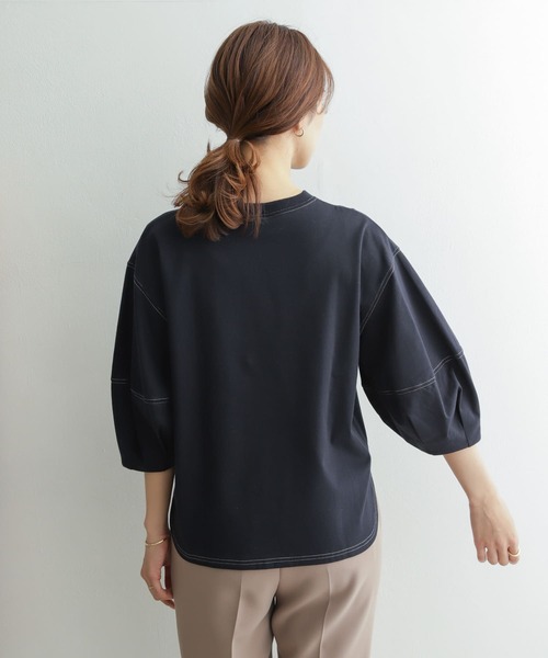 URBAN RESEARCH DOORS(アーバンリサーチドアーズ)の「コットンコクーンスリーブカットソー(Tシャツ/カットソー・レディース・ネイビー/ブルー・ONE)」の10枚目の写真