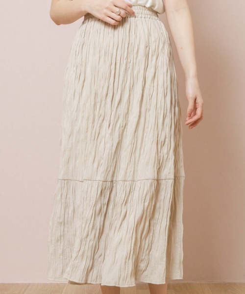 flower（フラワー）の「ブリーズワッシャースカート（スカート・レディース・グレー/イエロー・FREE）」の2枚目の写真