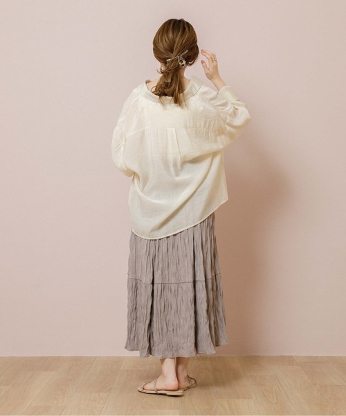 flower（フラワー）の「ブリーズワッシャースカート（スカート・レディース・グレー/イエロー・FREE）」の11枚目の写真
