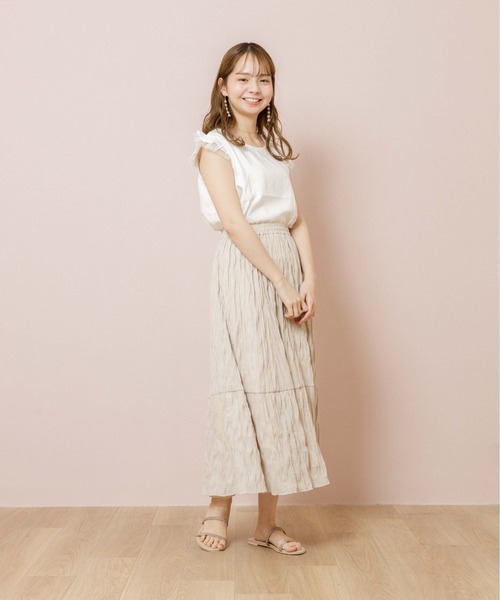 flower（フラワー）の「ブリーズワッシャースカート（スカート・レディース・グレー/イエロー・FREE）」の15枚目の写真