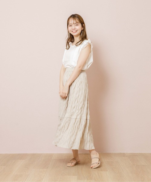 flower（フラワー）の「ブリーズワッシャースカート（スカート・レディース・グレー/イエロー・FREE）」の13枚目の写真