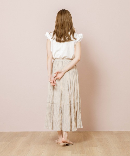 flower（フラワー）の「ブリーズワッシャースカート（スカート・レディース・グレー/イエロー・FREE）」の4枚目の写真