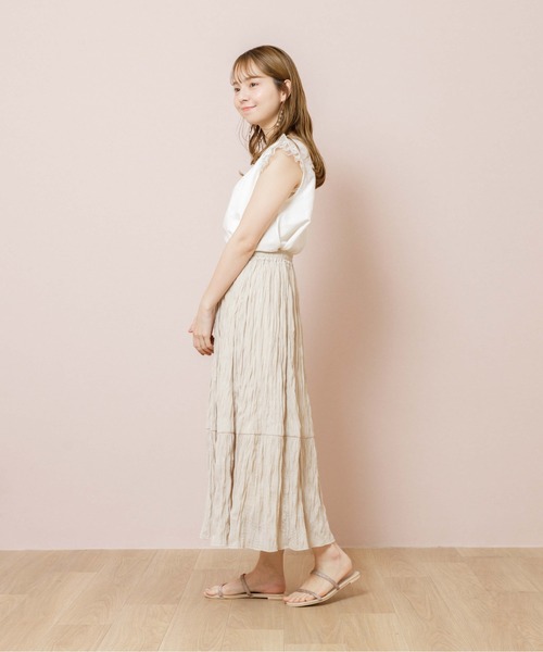 flower（フラワー）の「ブリーズワッシャースカート（スカート・レディース・グレー/イエロー・FREE）」の10枚目の写真