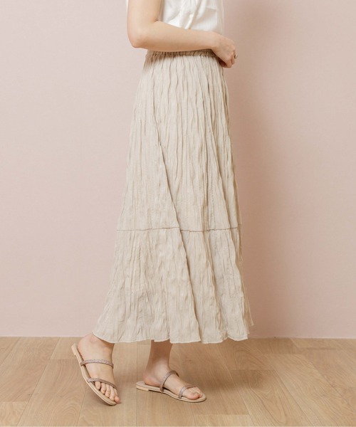 flower（フラワー）の「ブリーズワッシャースカート（スカート・レディース・グレー/イエロー・FREE）」の8枚目の写真