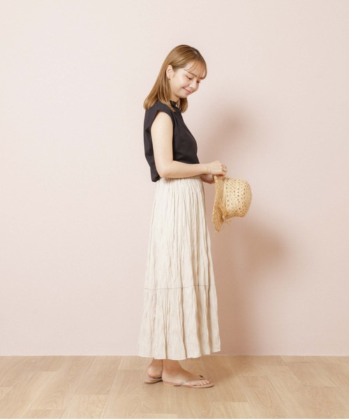 flower（フラワー）の「ブリーズワッシャースカート（スカート・レディース・グレー/イエロー・FREE）」の17枚目の写真