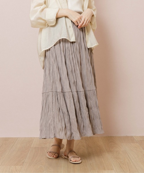 flower（フラワー）の「ブリーズワッシャースカート（スカート・レディース・グレー/イエロー・FREE）」の21枚目の写真