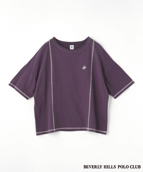 179/WG(イチナナキュウダブルジー)の「BEVERLY HILLS POLO CLUBコラボビグメントTシャツ(Tシャツ/カットソー・レディース・ライトグリーン/パープル/ライトグレー/ピンク・FREE)」の8枚目の写真