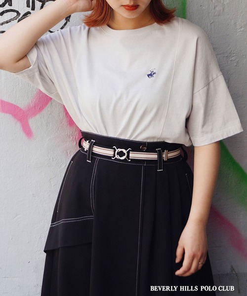 179/WG(イチナナキュウダブルジー)の「BEVERLY HILLS POLO CLUBコラボビグメントTシャツ(Tシャツ/カットソー・レディース・ライトグリーン/パープル/ライトグレー/ピンク・FREE)」の21枚目の写真