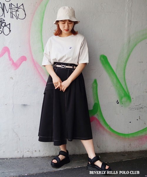 179/WG(イチナナキュウダブルジー)の「BEVERLY HILLS POLO CLUBコラボビグメントTシャツ(Tシャツ/カットソー・レディース・ライトグリーン/パープル/ライトグレー/ピンク・FREE)」の22枚目の写真