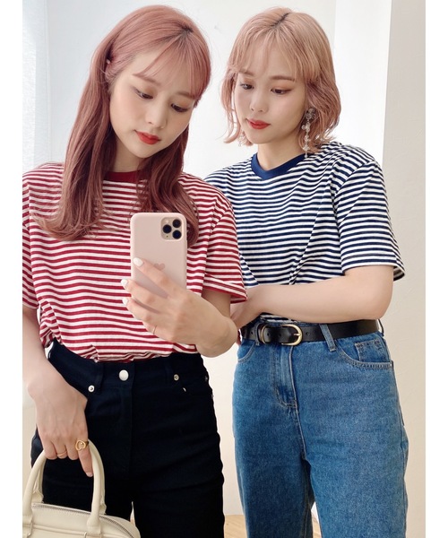 jumelle（ジュメロ）の「マリンボーダーT（Tシャツ/カットソー・レディース・ブラック/レッド・FREE）」の19枚目の写真