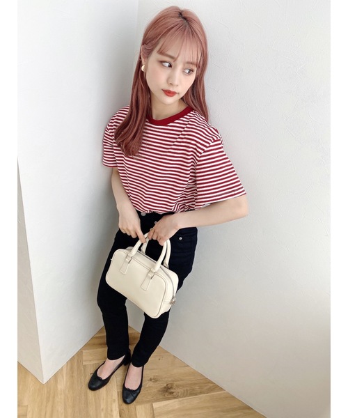 jumelle（ジュメロ）の「マリンボーダーT（Tシャツ/カットソー・レディース・ブラック/レッド・FREE）」の14枚目の写真