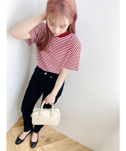 jumelle（ジュメロ）の「マリンボーダーT（Tシャツ/カットソー・レディース・ブラック/レッド・FREE）」の13枚目の写真