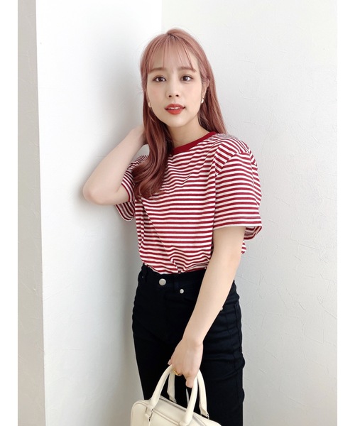 jumelle（ジュメロ）の「マリンボーダーT（Tシャツ/カットソー・レディース・ブラック/レッド・FREE）」の11枚目の写真