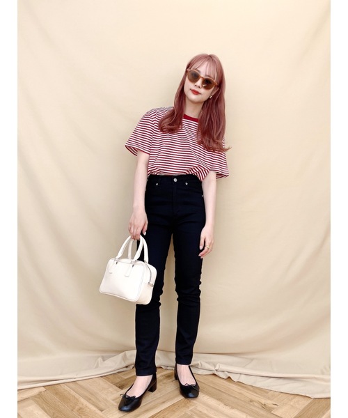 jumelle（ジュメロ）の「マリンボーダーT（Tシャツ/カットソー・レディース・ブラック/レッド・FREE）」の7枚目の写真