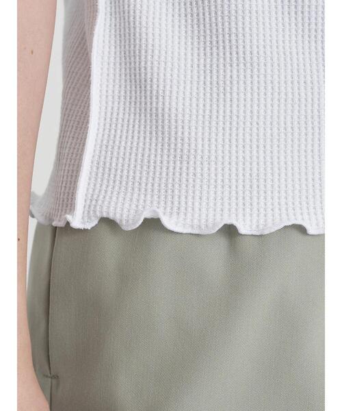 earth music&ecology（アースミュージックアンドエコロジー）の「ワッフルメロ-カットプルオーバー　＊（Tシャツ/カットソー・レディース・ブラック/サックスブルー/オフホワイト/ベージュ・S/M）」の17枚目の写真