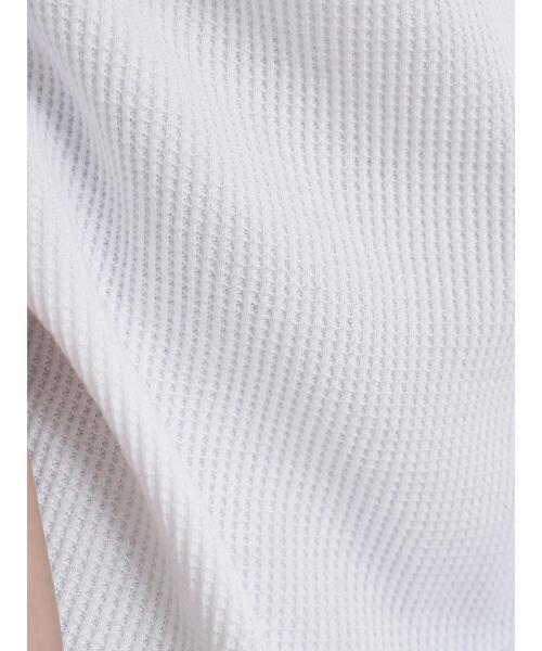 earth music&ecology（アースミュージックアンドエコロジー）の「ワッフルメロ-カットプルオーバー　＊（Tシャツ/カットソー・レディース・ブラック/サックスブルー/オフホワイト/ベージュ・S/M）」の18枚目の写真