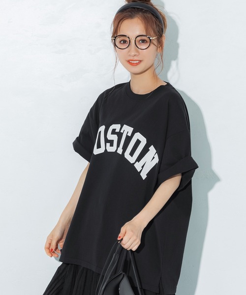 coca（coca）（コカ）の「ユニセックス カレッジアソートプリントTee（Tシャツ/カットソー・レディース・ホワイト/ブラック/ネイビー/グレー・M/L）」の2枚目の写真