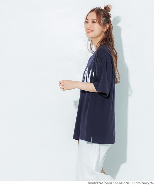 coca（coca）（コカ）の「ユニセックス カレッジアソートプリントTee（Tシャツ/カットソー・レディース・ホワイト/ブラック/ネイビー/グレー・M/L）」の6枚目の写真