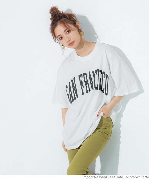 coca（coca）（コカ）の「ユニセックス カレッジアソートプリントTee（Tシャツ/カットソー・レディース・ホワイト/ブラック/ネイビー/グレー・M/L）」の11枚目の写真