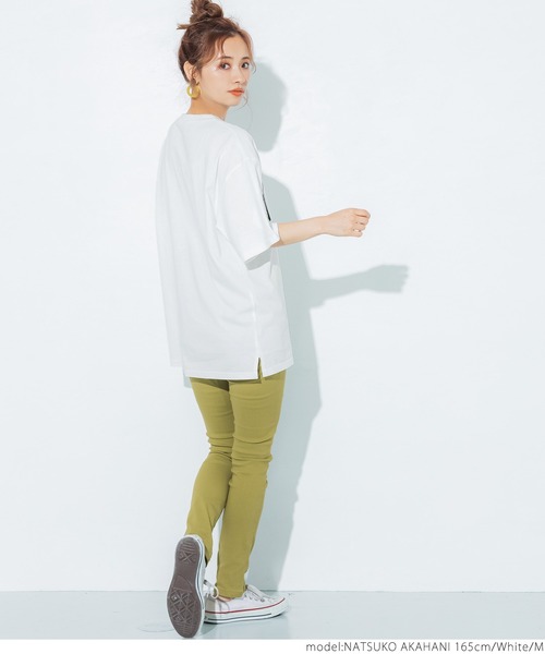 coca（coca）（コカ）の「ユニセックス カレッジアソートプリントTee（Tシャツ/カットソー・レディース・ホワイト/ブラック/ネイビー/グレー・M/L）」の12枚目の写真