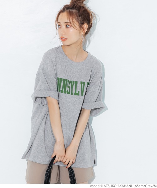 coca（coca）（コカ）の「ユニセックス カレッジアソートプリントTee（Tシャツ/カットソー・レディース・ホワイト/ブラック/ネイビー/グレー・M/L）」の15枚目の写真
