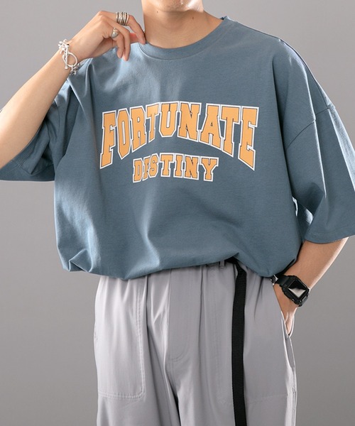 kutir（クティール）の「カレッジプリントビッグTシャツ（Tシャツ/カットソー・メンズ・ブラック/ネイビー/オフホワイト・MEDIUM/LARGE）」の3枚目の写真