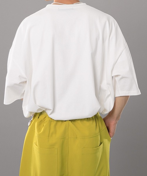 kutir（クティール）の「カレッジプリントビッグTシャツ（Tシャツ/カットソー・メンズ・ブラック/ネイビー/オフホワイト・MEDIUM/LARGE）」の4枚目の写真