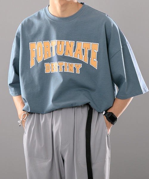 kutir（クティール）の「カレッジプリントビッグTシャツ（Tシャツ/カットソー・メンズ・ブラック/ネイビー/オフホワイト・MEDIUM/LARGE）」の15枚目の写真