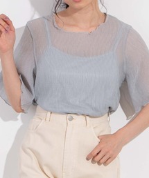 WEGO | WEGO/【2点セット】シフォンブラウスキャミSET(Tシャツ/カットソー)