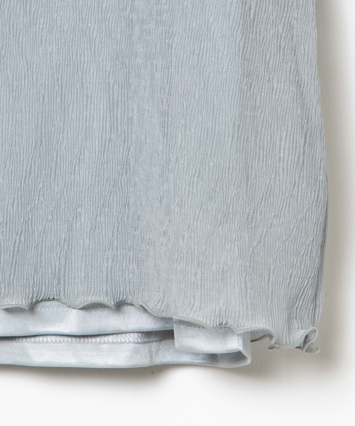 WEGO（ウィゴー）の「WEGO/【2点セット】シフォンブラウスキャミSET（Tシャツ/カットソー・レディース・グリーン/オフホワイト/ライトベージュ・FREE）」の5枚目の写真