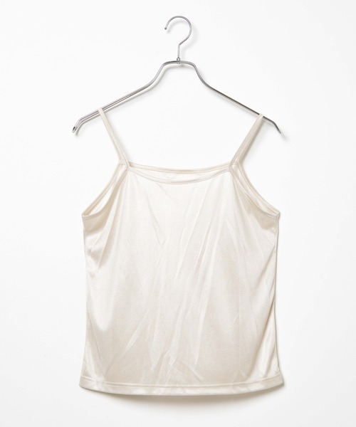 WEGO（ウィゴー）の「WEGO/【2点セット】シフォンブラウスキャミSET（Tシャツ/カットソー・レディース・グリーン/オフホワイト/ライトベージュ・FREE）」の11枚目の写真