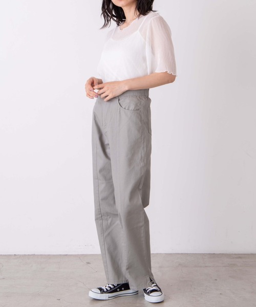 WEGO（ウィゴー）の「WEGO/【2点セット】シフォンブラウスキャミSET（Tシャツ/カットソー・レディース・グリーン/オフホワイト/ライトベージュ・FREE）」の15枚目の写真