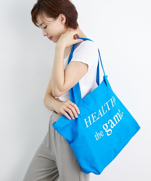 NERGY（ナージー）の「【YEAR OF OURS】ロゴプリントビッグトートバッグ（トートバッグ・レディース・ブルー・FREE）」の12枚目の写真