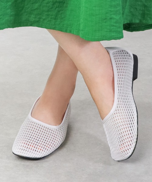 Liberty Doll 低反発クッション スクエアメッシュパンプス 1151