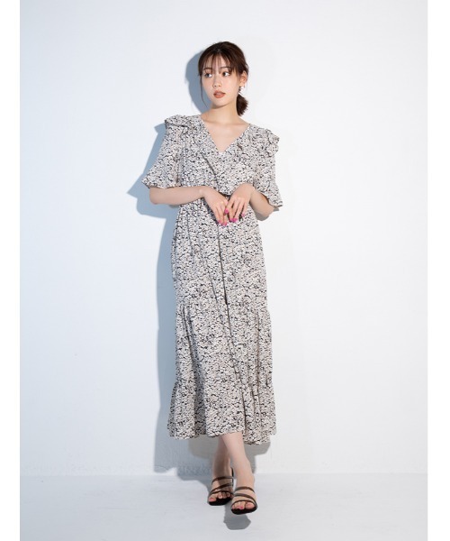 花柄フリルデザインワンピース（ワンピース）｜fifth calin（フィフス