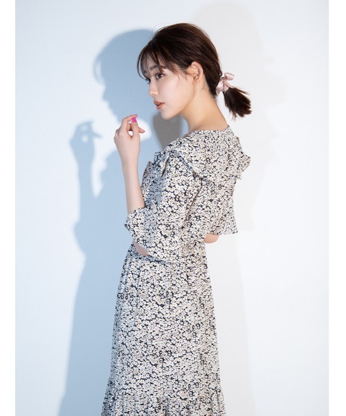 花柄フリルデザインワンピース（ワンピース）｜fifth calin（フィフス